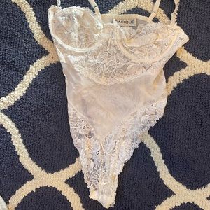 Vintage Cacique Lace Teddy Bodysuit